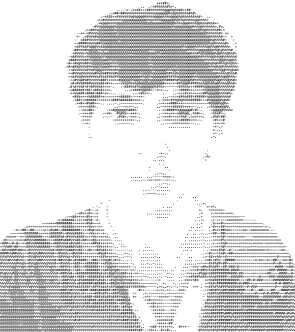 ascii art portrait of drew